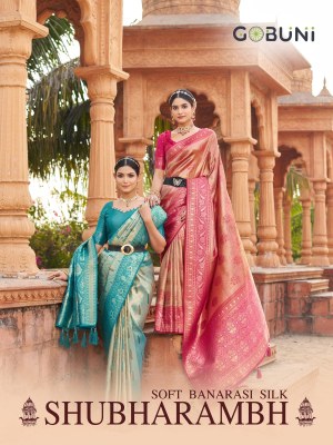 Gobuni Shubharambh Series 1101 To 1106 Soft Banarasi Silk Saree wholesale price Surat  wholesale catalogs