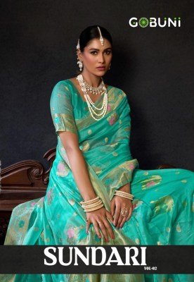 Gobuni Sundari Vol 2 Organza Khadi Saree with Zhallar Wholesale Ethnic Elegance Amavi
