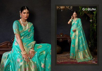 Gobuni Sundari Vol 2 Organza Khadi Saree with Zhallar Wholesale Ethnic Elegance sarees catalogs