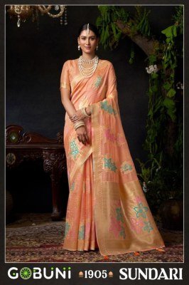 Gobuni Sundari Vol 2 Organza Khadi Saree with Zhallar Wholesale Ethnic Elegance sarees catalogs