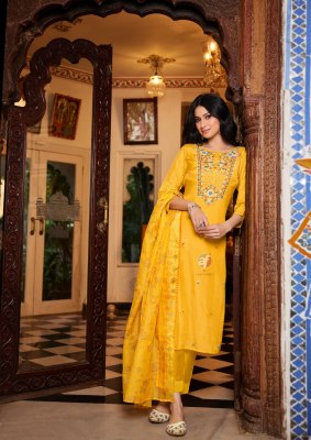 Golden Medows vol 4 by Anju fabric pure Muslin embroidered designer readymade suit catalogue at affordable rate readymade suit catalogs