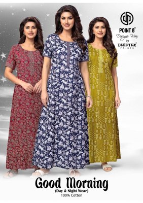 Good Morning Vol 1 by Deeptex Pure Cotton Printed Nighties With Pocket And Without Joints collection night wear catalogs