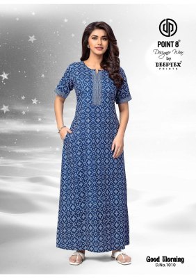 Good Morning Vol 1 by Deeptex Pure Cotton Printed Nighties With Pocket And Without Joints collection night wear catalogs