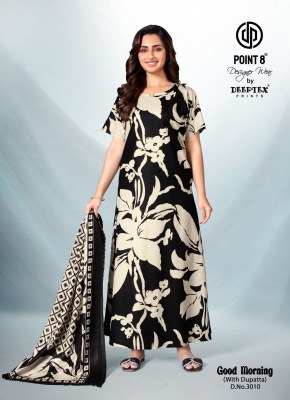 Good Morning Vol 2 by Deeptex Pure cotton Printed Nighties with pocket at low rate night wear catalogs