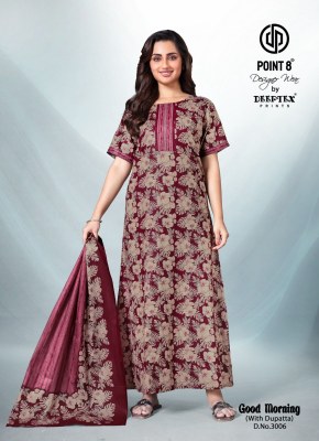 Good Morning Vol 2 by Deeptex Pure cotton Printed Nighties with pocket at low rate night wear catalogs