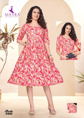 Good news vol 5 by Mayra pure reyon printed ghera style kurti catalogue at low rate kurtis catalogs