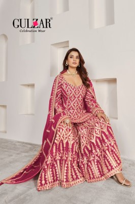 Gotakari by Gulzar Premium Chinon  pure gotakari mirror work sharara suit collection at low price fancy sharara suit Catalogs