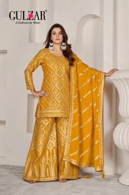 Gotakari by Gulzar Premium Chinon  pure gotakari mirror work sharara suit collection at low price fancy sharara suit Catalogs