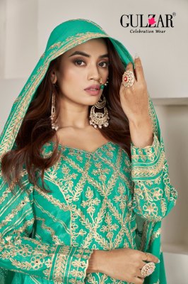 Gotakari by Gulzar Premium Chinon  pure gotakari mirror work sharara suit collection at low price fancy sharara suit Catalogs