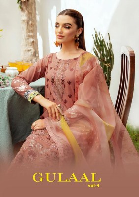 Gulaal vol 4 by Nandgopal print fancy karachi style unstitched suit catalogue Karachi suits catalogs