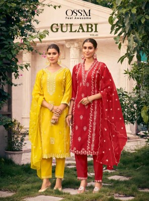 Gulabi vol 3 by Ossm Heavy Embroidered designer suit catalogue at affordable rate readymade suit catalogs