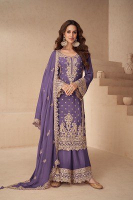 Gulkayra Exclusive Lotus Top Suit Real Chinon Fabric, Dupatta And Palazzo with Handwork Wholesale  kurtis catalogs