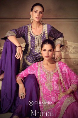 Gulkayra Mrunal Real Chinon Festive Wear Sharara Suit with Digital Dupatta Wholesale fancy sharara suit Catalogs