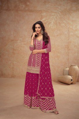 Gulkayra Palak Vol 5     Designer Chinon Kurta Set with Dupatta And Plazoo Premium Stitched Collection Wholesale Kurtis catalogs kurtis catalogs