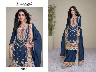 Gulkayra by amayra designer fancy embroidered fancy sharara suit catalogue at low rate fancy sharara suit Catalogs