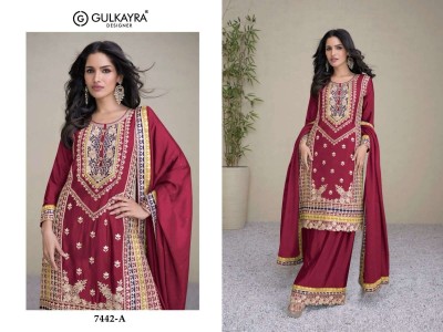 Gulkayra by amayra designer fancy embroidered fancy sharara suit catalogue at low rate fancy sharara suit Catalogs