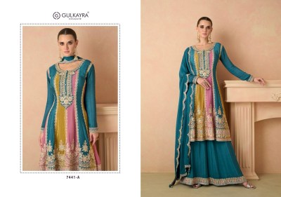 Gulkayra designer by Izhar real chinon embroidered fancy sharara suit catalogue at wholesale price readymade suit catalogs