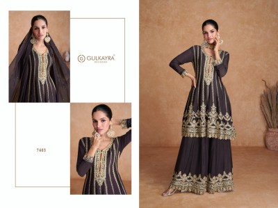 Gulkayra designer by Ketki real chinon designer sharara suit catalogue fancy sharara suit Catalogs