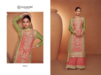 Gulkayra designer by Saheli real chinon embroidered fancy sharara suit catalogue at low rate fancy sharara suit Catalogs