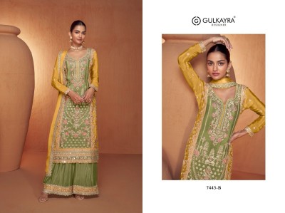 Gulkayra designer by Saheli real chinon embroidered fancy sharara suit catalogue at low rate fancy sharara suit Catalogs