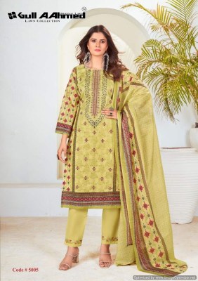 Gull A Ahmed bin saeed vol 5 heavy lawn cotton unstitched suit catalogue at low rate salwar kameez catalogs