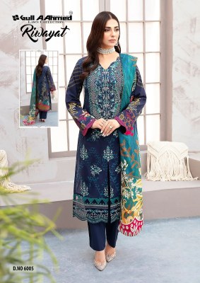 Gull Ahmed by Riwayat vol 6 pure lawn cotton dress material catalogue at affordable rate salwar kameez catalogs