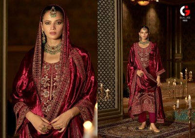 Gull Jee Qurb by Deepsy Suits Pure Velvet Heavy with Viscose Pashmina Wholesale Ethnic Collection readymade suit catalogs