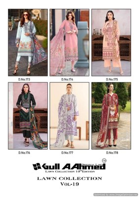 Gull a Ahmed lawn collection vol 19 pure lawn cotton unstitched dress material catalogue pakistani suit catalogs