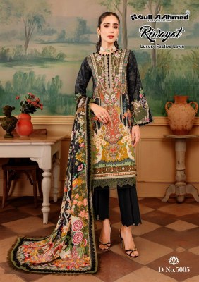 Gull aahmed by riwayat vol 5 Pure lawn cotton pakisatani suit catalogue at amaviexpo pakistani suit catalogs