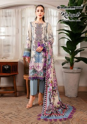 Gull aahmed by riwayat vol 5 Pure lawn cotton pakisatani suit catalogue at amaviexpo pakistani suit catalogs