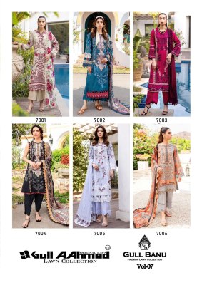 GullBanu Vol 7 by Gull Ahmed Pure Lawn Cotton unstitched dress material collection salwar kameez catalogs