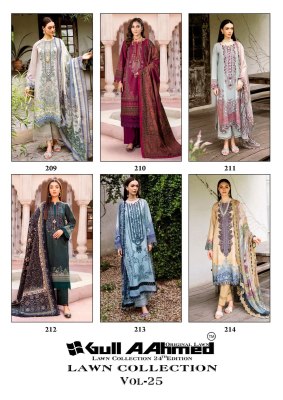 Gullahmed vol 25 presented Pure Lawn Cotton Fancy Pakistani Suit collection with affordable rate pakistani suit catalogs