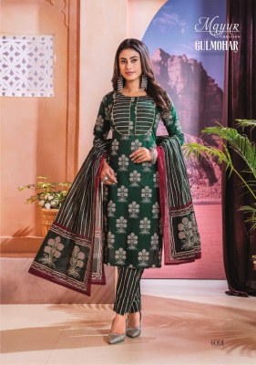 Gulmohar vol 6 by Mayur creation Designer Fully stitched pure cotton kurti pant and dupatta catalogue at affordable rate readymade suit catalogs