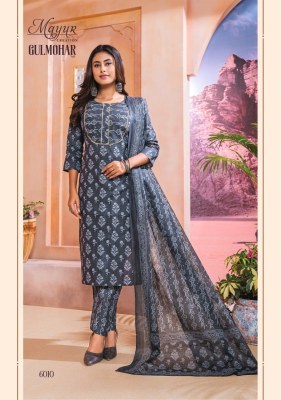 Gulmohar vol 6 by Mayur creation Designer Fully stitched pure cotton kurti pant and dupatta catalogue at affordable rate readymade suit catalogs