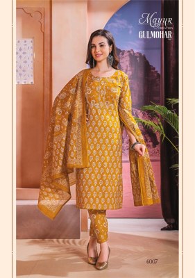 Gulmohar vol 6 by Mayur creation Designer Fully stitched pure cotton kurti pant and dupatta catalogue at affordable rate readymade suit catalogs