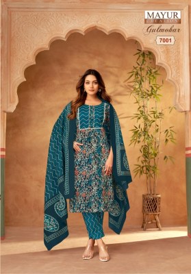 Gulmohar vol 7 by Mayur Pure cotton printed kurti pant and dupatta catalogue at low rate Mayur Kurti