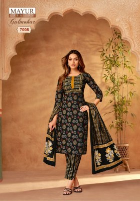 Gulmohar vol 7 by Mayur Pure cotton printed kurti pant and dupatta catalogue at low rate readymade suit catalogs