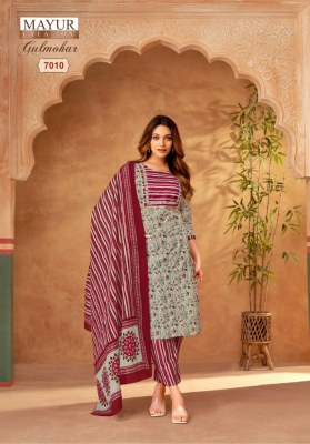 Gulmohar vol 7 by Mayur Pure cotton printed kurti pant and dupatta catalogue at low rate readymade suit catalogs