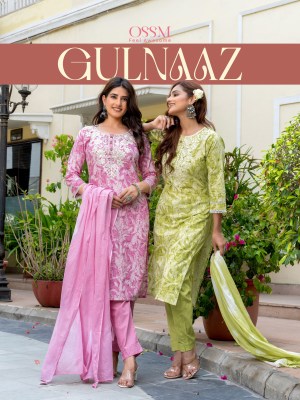 Gulnaaz by Ossm Premium Flex Print embroidered kurti pant and dupatta catalogue at affordable rate Ossm Kurti catalogue