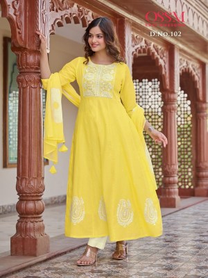 Gulnaaz by ossm Premium cotton Fancy Anarkali Suit at amavi expo fancy Anarkali suit catalogs