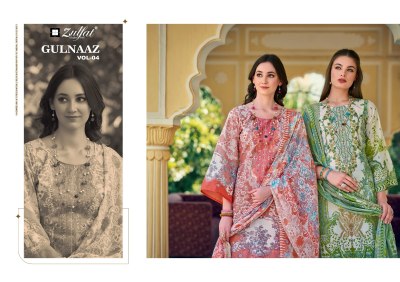 Gulnaaz vol 4 by Zulfat fancy embroidered kurti catalogue at affordable rate dress material catalogs
