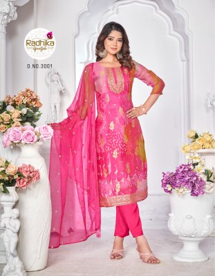 Gulnaz vol 1 by Radhika life style organza fancy readymade suit catalogue at affordable rate readymade suit catalogs