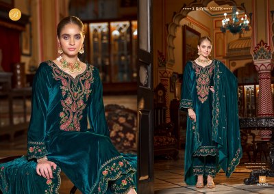 Gulzaar by Belliza pure velvet heavy embroidered designer Pakistani suit catalogue at amavi expo pakistani suit catalogs