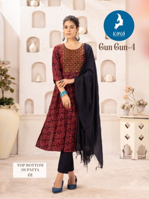 Gungun 4 by Kaya capsual printed designer readymade suit catalogue Kaya kurti