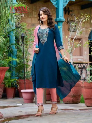 Gungun by ossm Kurti  new Fancy 3pc set Kurti catalogue  Collection kurtis catalogs