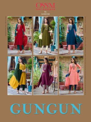 Gungun by ossm Kurti  new Fancy 3pc set Kurti catalogue  Collection kurtis catalogs