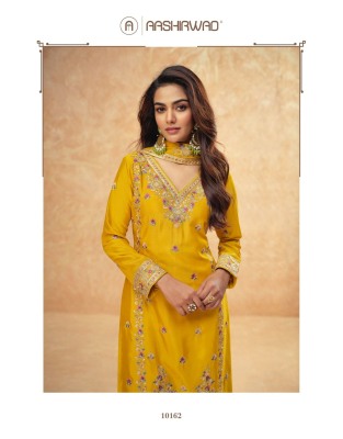 Guzarish By Aashirwad Premium Chinon Silk Sharara Suit Catalogue at low price fancy sharara suit Catalogs