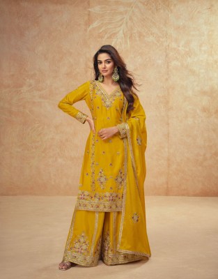 Guzarish By Aashirwad Premium Chinon Silk Sharara Suit Catalogue at low price fancy sharara suit Catalogs