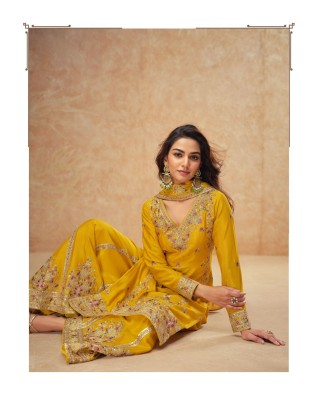 Guzarish By Aashirwad Premium Chinon Silk Sharara Suit Catalogue at low price fancy sharara suit Catalogs