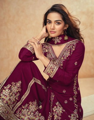 Guzarish By Aashirwad Premium Chinon Silk Sharara Suit Catalogue at low price fancy sharara suit Catalogs